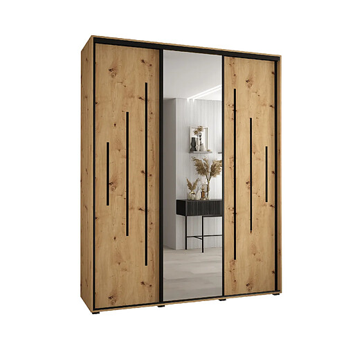 Abiks Meble Armoire Davos 13 À Portes Coulissantes 235,2/190/45 3 Portes