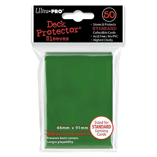 Protèges Cartes Sleeves Ultra-pro Vert (x 50) - Asmodee