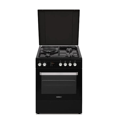 Cuisinière mixte ROSIERES RGE660CMB/E Noir 4 foyers