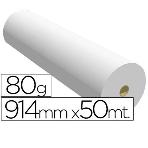 BigBuy Office Rouleau de papier pour traceur 7910508B 914 mm x 50 m