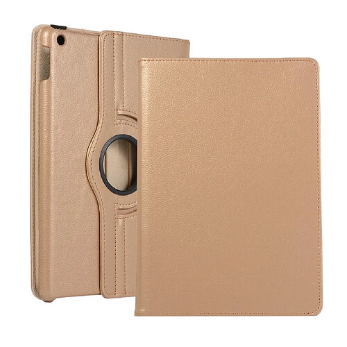 Etui en PU litchi avec support or pour votre Apple iPad 10.2 (2019)