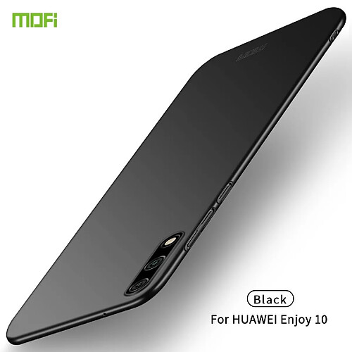 Wewoo Coque Pour Huawei Enjoy 10 Frosted PC Ultra-thin Hard Case Black