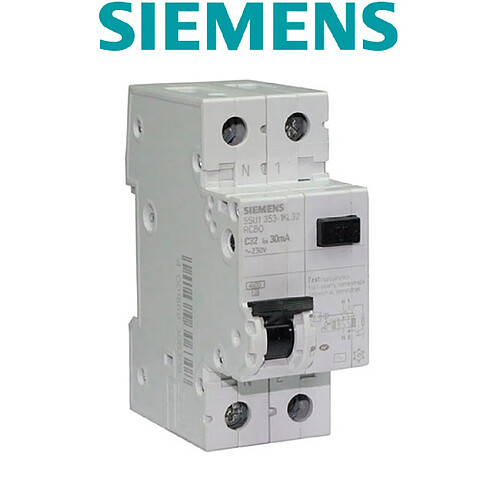 Siemens - Disjoncteur différentiel électrique 30 mA 32 A Type AC