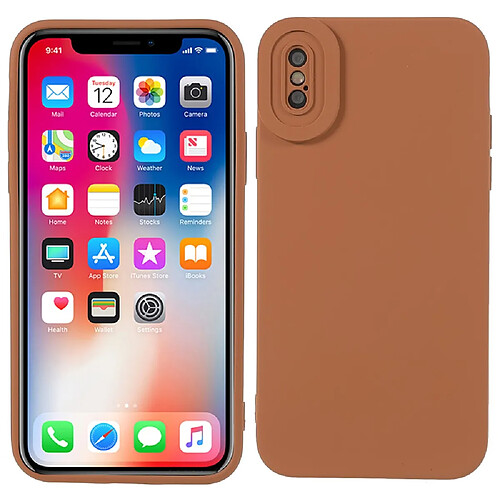 Coque en TPU anti-rayures marron pour votre iPhone X/XS 5.8 pouces