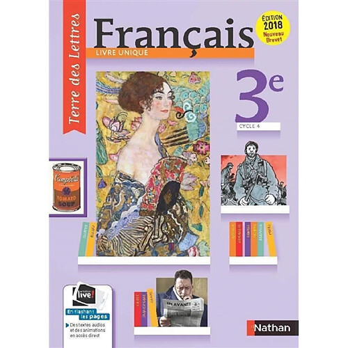 Français 3e, cycle 4 : livre unique : nouveau programme, brevet 2017 · Occasion