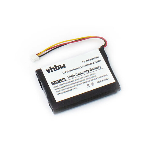 vhbw Li-Ion Batterie 740mAh (3.7V) pour NAVIGON 1200, 1210, 1300, 1310, 2200, 2200T, 2210, remplace 384.00021.005.