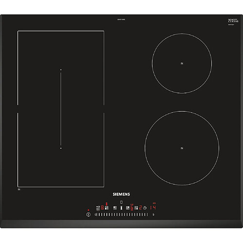 Table de cuisson à induction 60cm 4 foyers 6900w noir - ed651fsb5e - SIEMENS