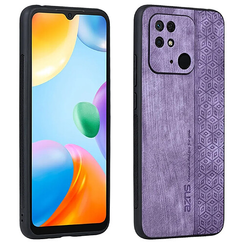 Coque en TPU + PU antidérapant, anti-rayures pour votre Xiaomi Redmi 10C 4G - violet