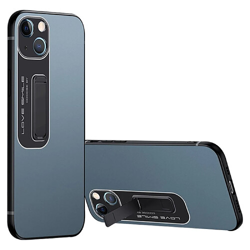 Coque en TPU anti-chute avec béquille cachée pour votre iPhone 14 - bleu