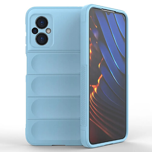 Coque en TPU anti-rayures pour votre Xiaomi Poco M4 5G/4G - bleu clair