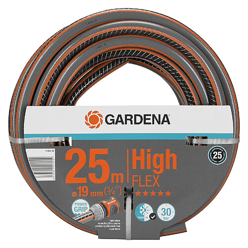 Tuyau d'Arrosage Gardena Comfort HighFLEX | Tuyau Flexible de Jardin de 25 mètres de Longueur 25 m et 19 mm de Diamètre (3/4")