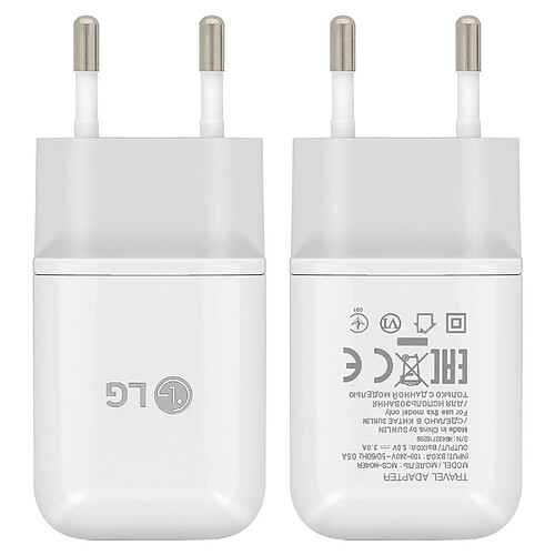 LG Chargeur Secteur 3A + Câble USB-C - Blanc