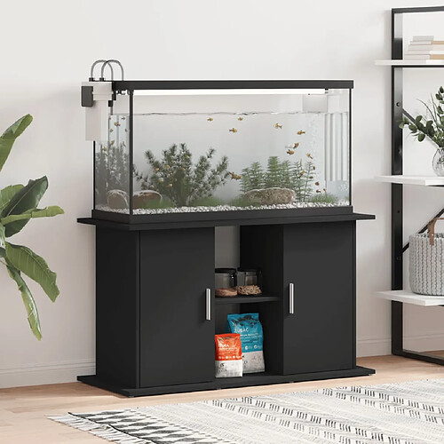 vidaXL Support pour aquarium noir 101x41x58 cm bois d'ingénierie