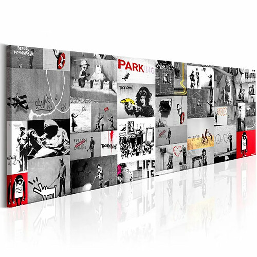 Paris Prix Tableau Imprimé Street Art - Banksy II 40 x 120 cm