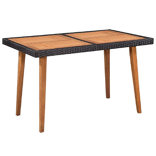 Maison Chic Mobilier à dîner 5 pcs de jardin - Ensemble table et chaises d'extérieur - Salon/Mobilier de jardin classique Résine tressée Noir et marron -MN13927