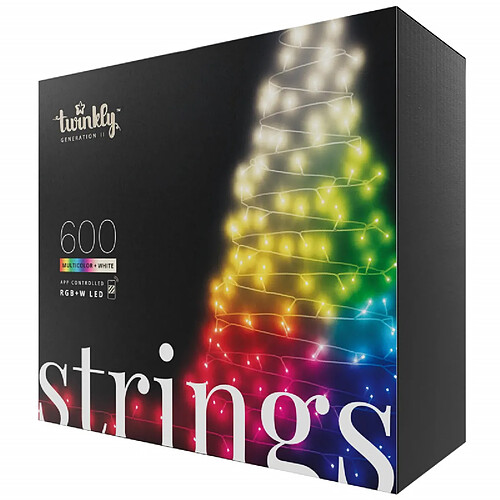 Twinkly Strings - Guirlandes LED Intelligentes Multicolores et Blanc pour Décoration Intérieure et Extérieure