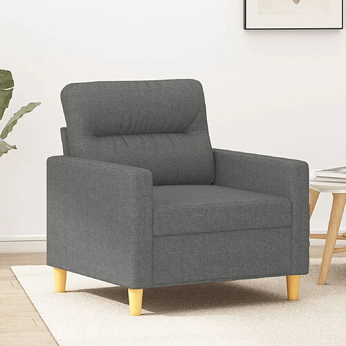 Maison Chic Fauteuil relax,Chaise pour salon Gris foncé 60 cm Tissu -MN80872