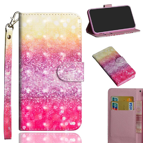 Etui en PU impression de motif de décoration spot lumineux avec support et sangle plusieurs couleurs pour votre Xiaomi Redmi Note 9/Redmi 10X 4G