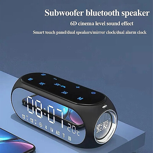 Universal Haut-parleurs portables Bluetooth colonne sans fil sans fil extérieur smart touch double diaphragm support tf aux usb fm radio son