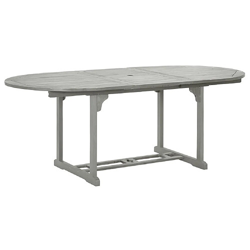 Maison Chic Table de jardin | Table d'extérieur Gris 200x100x75 cm Bois d'acacia massif -GKD69204