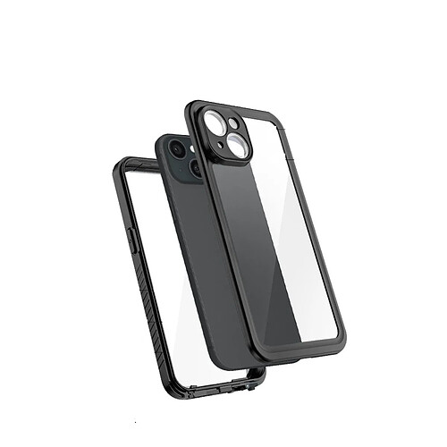 Eiger Coque pour iPhone 15 Protection Complète à 360° Étanche IP68 Renforcée Noir