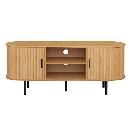 Bestmobilier Kofu - meuble tv - bambou - 140 cm