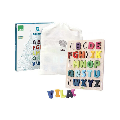 Vilac - Puzzle ABC Alphabet à encastrer Sous la Canopée