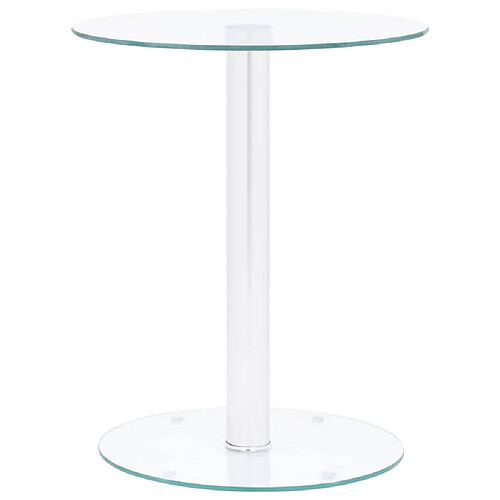 vidaXL Table basse Transparent 40 cm Verre trempé