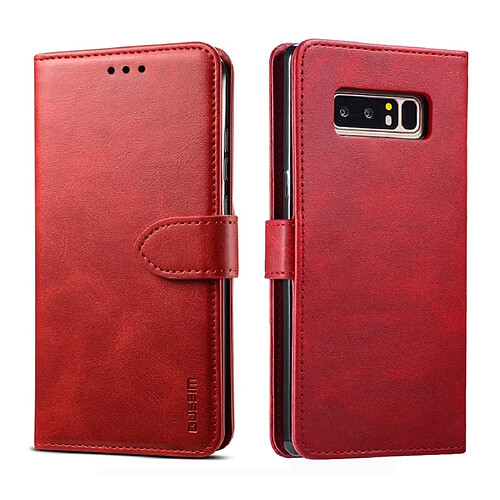 Wewoo Housse Coque Pour Galaxy Note 8 GUSSIM Business Style Étui en cuir à rabat horizontal avec support et fentes cartes et portefeuille rouge