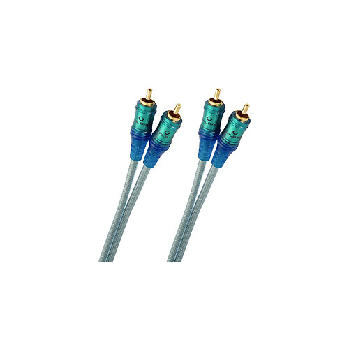 Oehlbach Ice Blue - Câble RCA de 2 m