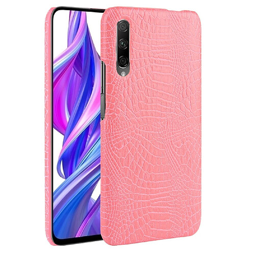 Wewoo Coque PC + PU antichoc en texture de crocodile pour Huawei Honor 9X / 9X Pro rose