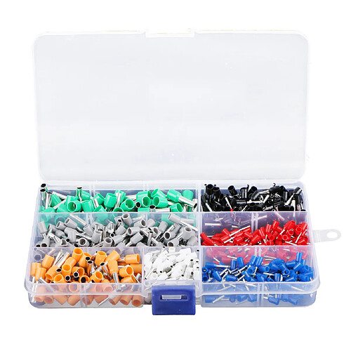 600 Pcs Pack Isolé Terminal Sertissage Kit Fil Ferrules Connecteurs Isolés