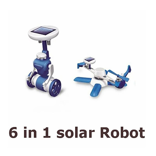 Wewoo 3PCS DIY Puzzle Solaire Jouets 6 en 1 Kits de Robot Nouveauté pour Robots Éducatifs Enfants