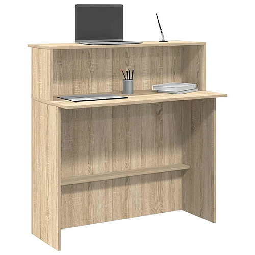 vidaXL Bureau réception chêne sonoma 100x50x103,5 cm bois d'ingénierie