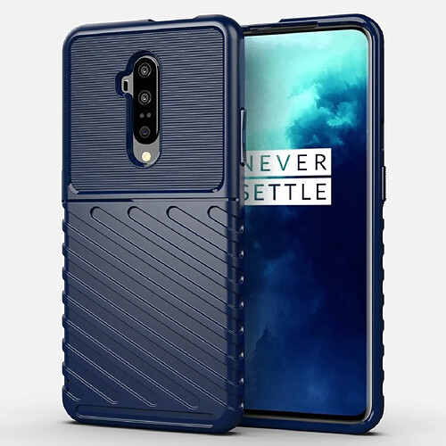 Wewoo Coque Souple Pour OnePlus 7T Housse TPU antichoc Thunderbolt Pro bleu foncé