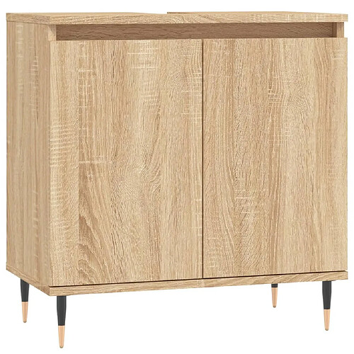 Maison Chic Armoire de bain,Meuble de rangement de salle de bain,Meuble haut chêne sonoma 58x33x60 cm bois d'ingénierie -GKD865134