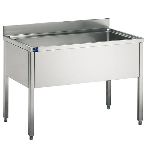 Mastro Plonge Inox Evier Seul avec Dosseret sans Étagère - Gamme 700 - Virtus