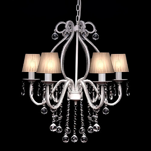 vidaXL Chandelier avec 2300 cristaux Blanc