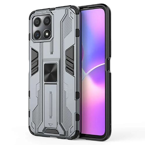 Coque en TPU anti-rayures avec béquille pour votre Honor X30i - gris