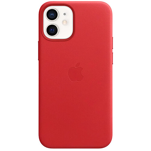 Apple Coque Leather MagSafe pour l'iPhone 12 Mini - Red