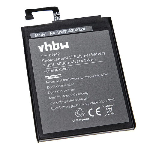 vhbw Li-Polymère batterie 4000mAh (3.85V) pour téléphone portable mobil smartphone comme Xiaomi BN42