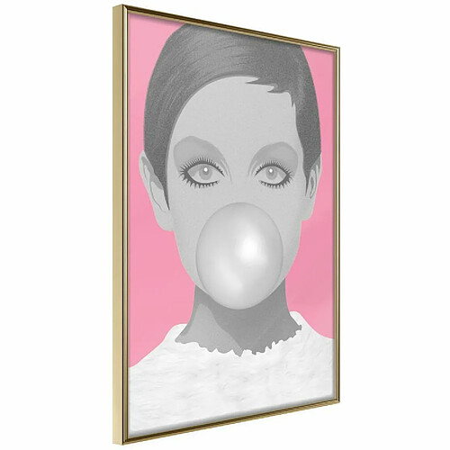 Paris Prix Affiche Murale Encadrée Twiggy 40 x 60 cm Or