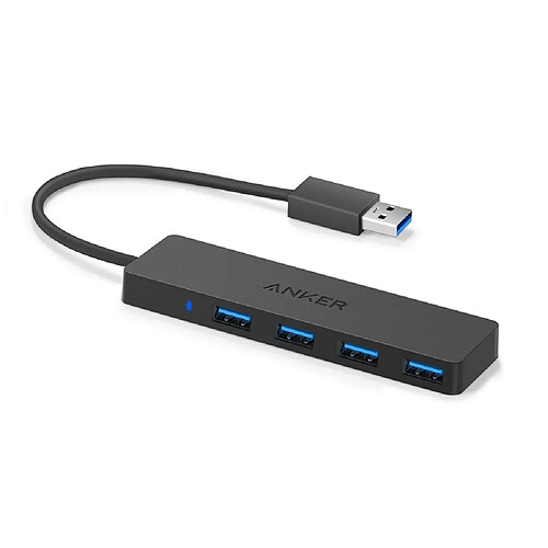 Anker Data Hub 4 Ports USB 3.0 Ultra Fin - Hub USB 3.0 pour transfert de données 5Gb/s