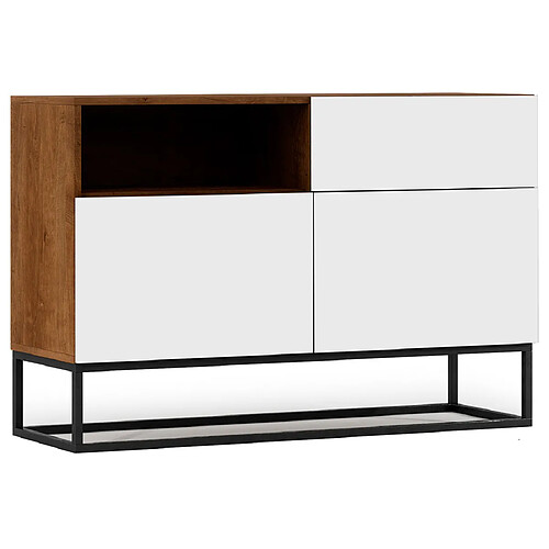 Bestmobilier Roman - buffet bas - 2 portes - 120 cm