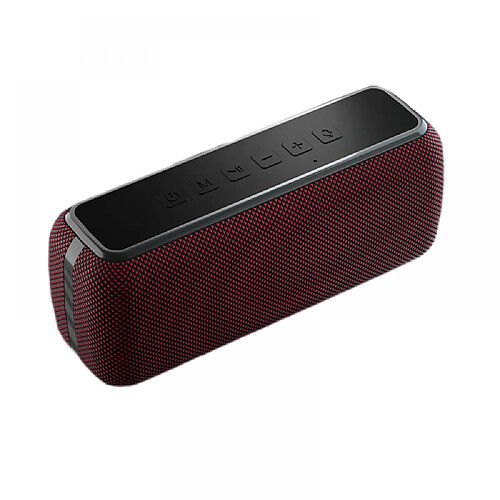 General Haut-parleur Bluetooth Big Loud 50W, batterie 18H, TWS, haut-parleur portable étanche IPX5 avec basses profondes pour fête en plein air à la maison, Bluetooth 5.0, prise en charge de la carte TF, AUX (noir rouge)