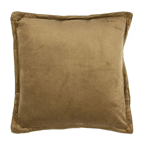 Thedecofactory ARTHUR - Coussin en velours de coton taupe 40x40