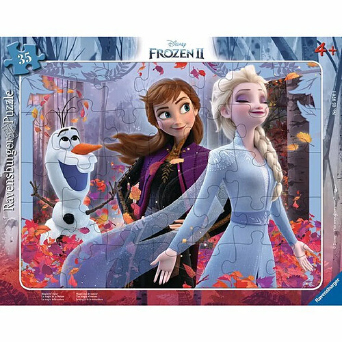 Ludendo Puzzle cadre 30-48 pièces - La magie de la Nature - Disney La Reine des Neiges 2