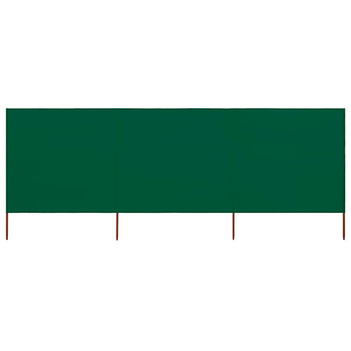 vidaXL Paravent 3 panneaux Tissu 400 x 80 cm Vert