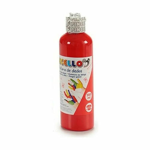 Pincello peinture pour doigts 200 ml Orange 12 Unités