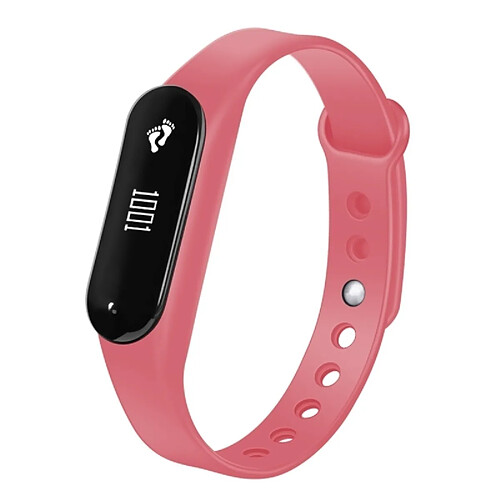 Wewoo Bracelet connecté rose 0,69 pouces OLED Bluetooth Smart Display, moniteur de fréquence cardiaque de / Podomètre / Appels Rappel / de sommeil / sédentaire / Alarme / Anti-perte, Compatible avec Android et iOS Téléphones